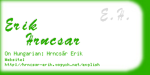 erik hrncsar business card